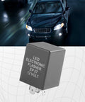 EP27 5 Pin LED Flasher Relay for Turn Signals No More Flicker, Hyper Flash Electronic Indicator with car background
