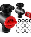 2 Pack Inline Water Filter For Garden Hoses With High Flow 11 GPM And 120 PSI, 50 Mesh Stainless Steel Screen, Rubber Seal And O Ring