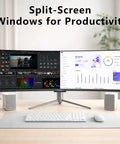 UltraWide 49 Inch Curved Monitor With 32 By 9 Aspect And 1800R Radius 3840x1080 144Hz HDR400 99 Percent sRGB USB C DisplayPort