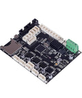 Drop In Replacement Mainboard For CR-10 V2 And V3 With TMC2208, Easy Install 3D Printer Upgrade, No Fuss Control Board Repair Part To Restore Printing Performance, Durable Build For Reliable, Smooth Extrusion And Longevity. Black PCB mainboard with white connectors, heatsinks and terminal block for CR-10 V2/V3 3D printer