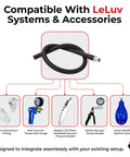 Go To Heavy Duty Non Collapsible Premium Silicone Vacuum Hose With Quarter Inch Inner Diameter Fitting for Precision Tools