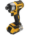 20V Max Brushless Impact Driver With One Quarter Inch Hex, Compact Lightweight Design, includes LED light and battery