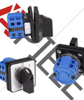 Heavy Duty Three Position Changeover Selector Switch 440V Universal Rotary Cam Switch For Industrial Use 20A Eight Terminal LW28