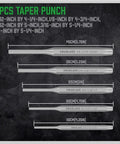 Versatile 16 Piece Punch And Chisel Set With Pro Grade Taper Punch Pin Center Punches Cold Chisels And Gauge chart image
