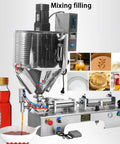 Heavy Duty Horizontal Heating Mixing Filler Machine, Runs Like A Champ For Thick Pastes And Rich Liquids, No Sweat Pneumatic Dispenser with stainless steel hopper.