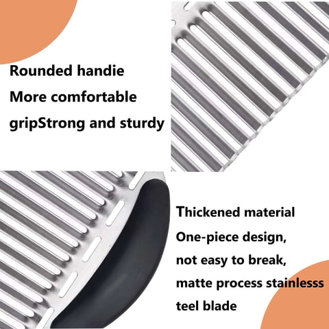 Amazon large stainless steel crinkle cutter with handle for potatoes and vegetables