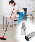 Heavy Duty Aluminum Threaded Tips For Extension Poles And Push Broom Handles in use for home floor cleaning