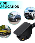 Wide application of Four Way Windshield Wiper Nozzle For Cars, Trucks, And SUVs, Front Jet Washer Nozzle in black finish