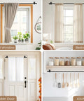 No Drill Curtain Rod With Adhesive And Pin Nail Mount For Renters Renter Friendly Minimal Wall Damage in various room setups.