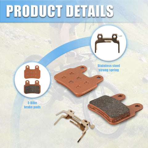 Semi Metallic Brake Pads For Ridstar Q20 Pro And H26 Pro Ebikes Compatible With XD KLBS DOT4 Hydraulic Brakes, components overview