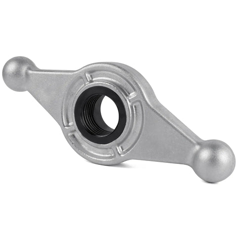 Pro Grade Wheel Balancer Hub Wing Nut 812103 For Hunter DSP Auto Tire Rigs, silver, 40mm diameter, 8mm thread pitch, replacement part.