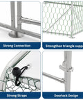 Beefy Large Walk In Chicken Coop With Galvanized Steel Frame All Weather PU Canopy And Round Top Roof Predator Proof Doorlock Design Detail