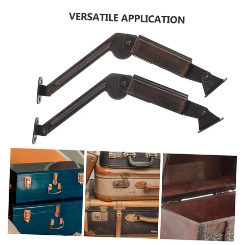 Storage Bins And Plastic Bins With Easy Install 2 Pack Lid Support Hinges For Cabinets And Chests Soft Close Toy Boxes