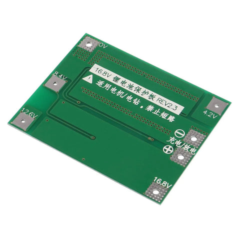 Heavy Duty 2 Pack 4S 40A 16.8V Lithium Battery BMS Protection Board featuring charging circuit and safety features.