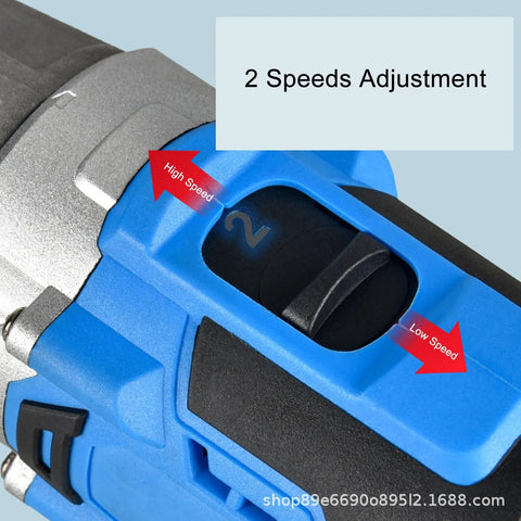 Heavy Duty 16.8V Cordless Electric Sheet Metal Cutter With Steel Gears And 1500mAh Battery showing speed adjustment feature.