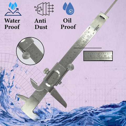 Pro Grade Non Digital Vernier Caliper For Inside Outside And Depth Measurements, Stainless Steel Body With Dual Metric And Imperial Scales