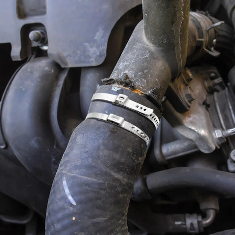 Installed 36 Pack CV Boot Clamps Kit With 304 Stainless Steel Crimp Bands And Adjustable Ear Design on drive shaft.