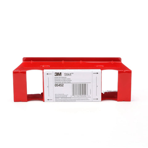 Stikit Gold Sheet Roll P220 Grade packaging on a red dispenser, adhesive-backed aluminum oxide sheets visible