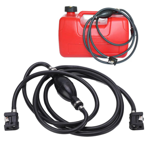 Durable Outboard Fuel Hose Connectors Kit With Hand Pump, Easy Install for Gas Engine Fuel Line, compatible with Hidea Yum.
