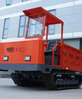 Compact Hydraulic Crawler Dumper Machine For Tight Job Sites And Heavy Duty Mini Track Hauler Built Like A Tank For Hustle Ready Work Zones With Custom Spec Configuration, front view with tracks and red body.