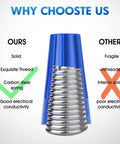Comparison of Pro Grade Wire Screw Caps Terminals Kit vs others, highlighting strong carbon steel spring and solid build