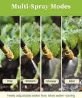 50Ft Drip Irrigation System Garden Watering Kit with 15 360 Degree Adjustable Copper Nozzles showing multi-spray modes