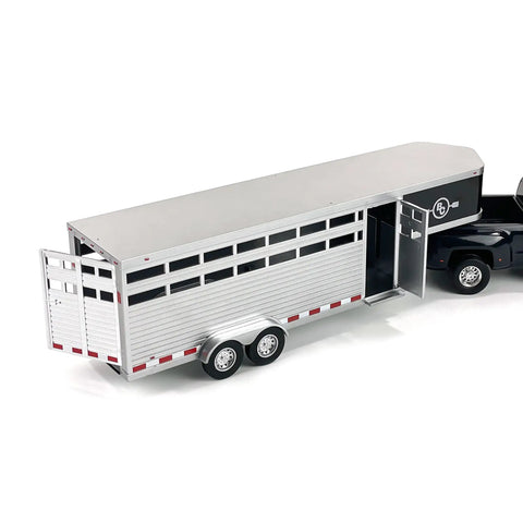 Sundowner Horse Trailer With Gooseneck Hitch For Farm Toys And Toy Trucks Realistic Details Working Rear And Side Doors 1 By 20 Scale