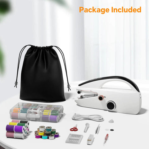 Portable Handheld Sewing Machine With Two Speeds Heavy Duty Mini Stitcher Kit And Storage Bag For Beginners DIY On The Go