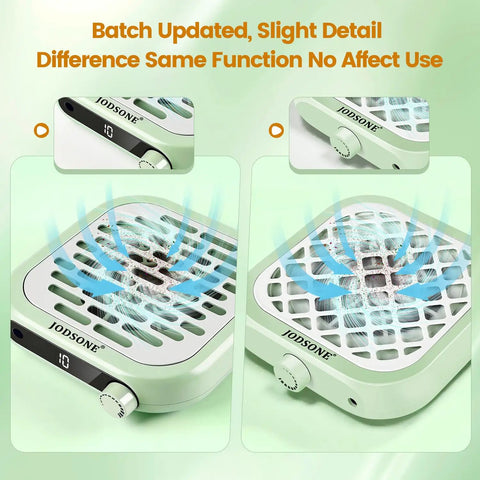 Pocket Sized Nail Dust Collector With 6000 RPM Powerful Suction For Home And Salon, Portable Nail Spa Vacuum in green with airflow design