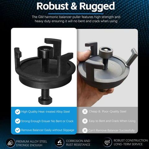 Gearhead Grade Harmonic Balancer Puller And Installation Tool Set For LS Engines in durable steel with robust construction.