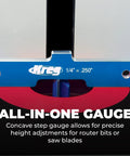 Precision Router Table Setup Bars Set Of Seven Gauge Measuring Sticks For Woodworkers Craving Dead On Depth And Height Calibration Plus No Fuss Cut Alignment For Any Garage Shop Upgrade. Concave step gauge with measurement markings.