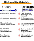Comparison of stainless steel adjustable turnbuckles and camber link set with rod ends for durability and precision.
