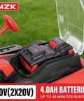 40V 16 Inch 2 In 1 Cordless Lawn Mower With Brushless Motor And Dual Battery Pack For Easy Push Operation No Gas No Fuss Up To 45 Minutes Runtime Mulching And Side Discharge For A Lightweight Yet Rugged Home Yard Helper. batteries in mower on grass