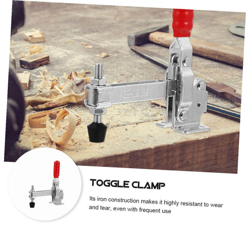 Fixed Toggle Clamp Set With Rubber Tips, Quick Release Woodworking Hold Downs For Workshop Workholding And Welding Fixtures