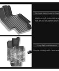 Heavy Duty TPE Floor And Cargo Mats For Pickup Trucks Non Slip Precision Fit showing waterproof design and easy cleaning