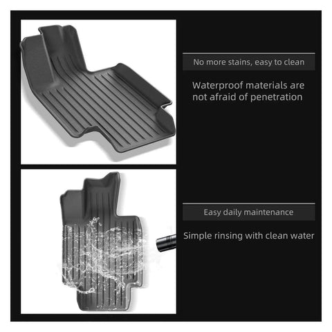 Heavy Duty TPE Floor And Cargo Mats For Pickup Trucks Non Slip Precision Fit showing waterproof design and easy cleaning