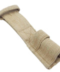 Authentic WWII P37 Bayonet Web Frog For P07 Scabbard, Canvas British Military Gear Replica, side view, khaki canvas material