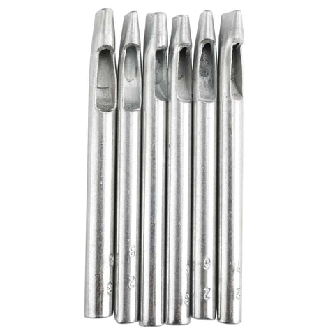 Leather Craft Oval Hole Punch Set For Belt And Watch Band Making Hardened Carbon Steel Oblong Punches close-up