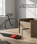 Get Rock Solid 7 Piece S2 Carbon Steel Hex Key Set Perfect For Furniture Assembly Bike Repair Heavy Duty Allen Wrench Kit Built To Last No rounding Or stripping Just Tough American Gear Ready To Tackle Any Job. 7-piece S2 carbon steel hex key set in red holder for furniture assembly