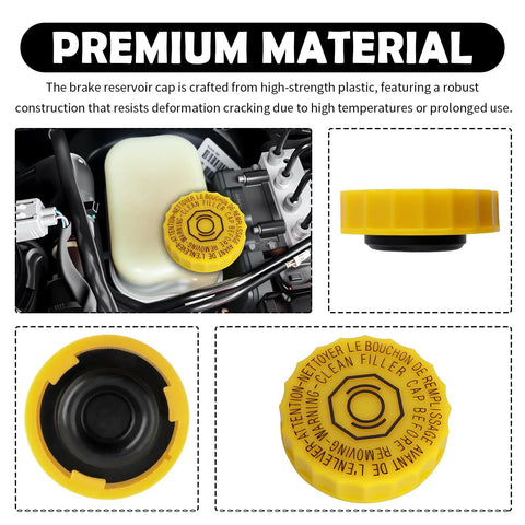 Brake Fluid Cap Replacement For Chrysler, Dodge And Jeep, Leak-Proof Master Cylinder Cap With Non-Slip Edge, Premium Material