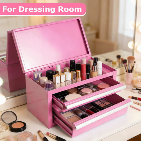 Compact Pink Steel Toolbox With Lickety Smooth Drawers For Hella Quick Hardware Sorting This Durable Portable Metal Chest Keeps All Your Nuts Bolts And Wrenches Totally Organized No Sweat Ever