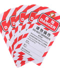 5 Piece Lockout Tag Kit for Equipment Repair PVC Safety Warning Tags featuring bold 'Danger' and 'Do Not Operate' text