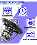 Built Tough Car Engine Coolant Thermostat With Gasket Offers Rock Solid Performance Oem 19301 Paa 306 Plc 31 Fitment Hella Reliable Heavy Duty Auto Parts For Trucks And Suvs Silver showing product features.