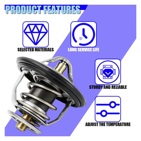Built Tough Car Engine Coolant Thermostat With Gasket Offers Rock Solid Performance Oem 19301 Paa 306 Plc 31 Fitment Hella Reliable Heavy Duty Auto Parts For Trucks And Suvs Silver showing product features.