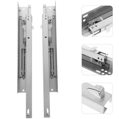Full Extension Drawer Slides For Cabinets And Furniture With Telescopic Rails, Easy Tool-Free Install, Detachable Quick-Release Latches