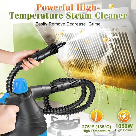 Easy Clean Handheld Steam Cleaner For Home And Car 275F High Temp Fast Heat Multi Surface Steamer Chemical Free cleaning hood