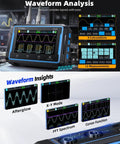 Plus Edition 3in1 Portable Oscilloscope Multimeter And DDS Signal Generator With Touch Screen Tablet displaying waveform analysis
