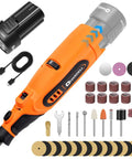 Badass 12V Cordless Rotary Tool Kit With 6 Variable Speeds Up To 25000 Rpm Delivers Serious Cutting And Polishing Power, 43 piece accessory set.