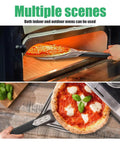 Newmeto 7-inch round aluminum perforated pizza turning peel with metal handle