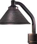 Kirkham 1 Light Post Mount Outdoor Lantern in Aspen Bronze Finish, Traditional Exterior Light Fixture, side view